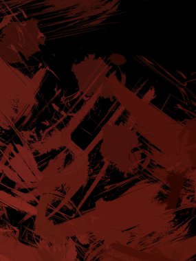 Vahşi fırça darbeleriyle yaratıcı soyut resim. Artistik fırça darbeleriyle donatılmış. Renkli ve canlı bir tasvir. Boyalı sanat.