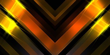 Soyut parlayan geometrik ışıklar arka planda. Fraktal simetrik grafik çizimi. Parıldayan ve parıldayan çubukları kesiştir.