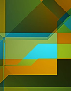 Dairesel şekillerin katmanları renkli ve canlı bir tasarım yaratıyor. Dairelerin sayısal çizimi. Gelecekçi tasarım şablonu.