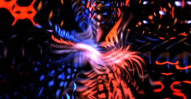 Işık parçacık izleri. Parlayan parçacıkları ve çizgileri olan ışık patlaması yıldızı. Güzel hareketli soyut ışın arkaplanı.