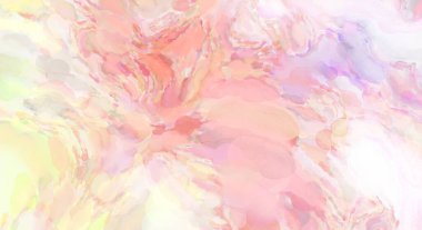 Alkol mürekkebini andıran rahatlatıcı fırça darbelerinin modern resmi. Poster, duvar sanatı, afiş, kart, kitap kapağı veya ambalaj için pastel renkli suluboya resim.