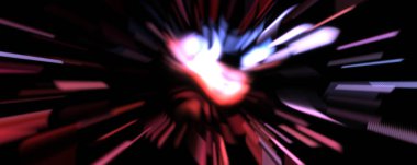 Işık parçacık izleri. Parlayan parçacıkları ve çizgileri olan ışık patlaması yıldızı. Güzel hareketli soyut ışın arkaplanı.