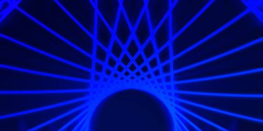 Işık dalgalarının neon renkli soyut tasarımı. Dijital arka plan ve neon ışığı parlama efekti. Parlak ışınlar duvar kağıdı.