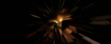 Işık parçacık izleri. Parlayan parçacıkları ve çizgileri olan ışık patlaması yıldızı. Güzel hareketli soyut ışın arkaplanı.