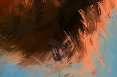 Renkli fırça darbelerinin soyut arkaplanı. fırçalanmış canlı duvar kağıdı. resmedilmiş sanat eseri. Eşsiz ve yaratıcı illüstrasyon.