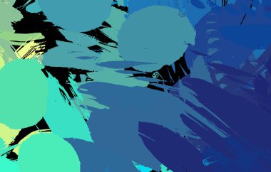 Sanatsal soyut arkaplan. Doku boyalı duvar kağıdı. Boya darbeleriyle yaratıcı bir illüstrasyon. Fırça desenli resim.