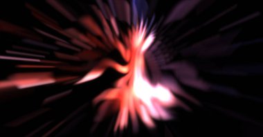 Işık parçacık izleri. Parlayan parçacıkları ve çizgileri olan ışık patlaması yıldızı. Güzel hareketli soyut ışın arkaplanı.