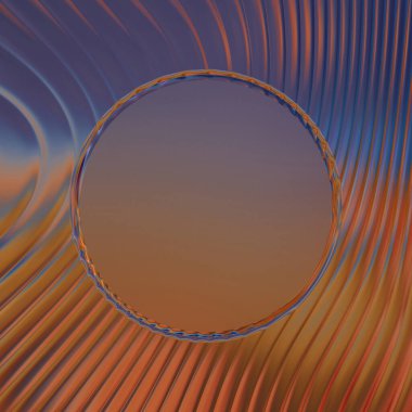 Soyut çerçeveli arkaplan. Renkli, canlı, dalgalı bir duvar kağıdı. Merkezi çerçeveli yaratıcı grafik 2d çizim. Dinamik şekilli modaya uygun sıvı örtüsü.