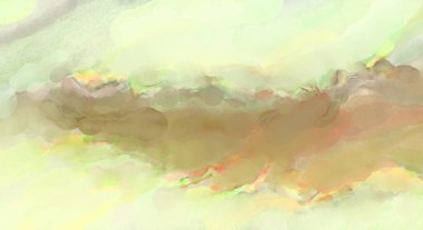 2D çizim. Sanatsal arkaplan resmi. Tablo üzerinde soyut resim. Çağdaş sanat. El yapımı resim. Renkli doku. Modern sanat eserleri. Yüzeyde suluboya fırça darbeleriyle boyama.