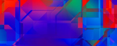 Soyut geometrik duvar kağıdı. Geometrik renkli şekiller. Çokgen arka plan. Bir teknolojinin dijital illüstrasyonuName.