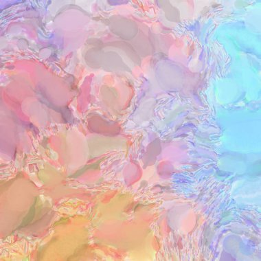 Çağdaş sanat. El işçiliğinin renkli dokusu. Modern resim. Yüzeyde suluboya vuruşlar. Sanatsal arkaplan resmi. Tablo üzerinde soyut resim. Fırça darbeleri. 