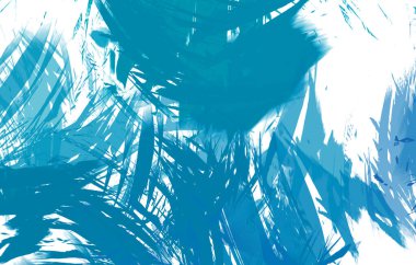 Renkli fırça darbelerinin 2B çizimi. Dekoratif doku resmi. Canlı boya desenli arka plan. Kaotik fırça darbeleri resim.