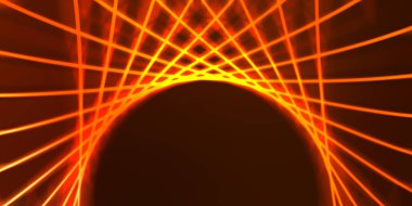 Işık dalgalarının neon renkli soyut tasarımı. Dijital arka plan ve neon ışığı parlama efekti. Parlak ışınlar duvar kağıdı.