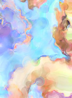 Suluboya fırça darbeleri. Modern sanat. Soyut doku. 2D çizim. Yüzeyde etkileyici el yapımı suluboya. Renkli bir fon. Çok renkli arkaplan. Çağdaş duvar sanatı. 