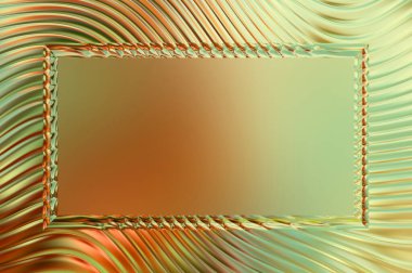 Soyut çerçeveli arkaplan. Renkli, canlı, dalgalı bir duvar kağıdı. Merkezi çerçeveli yaratıcı grafik 2d çizim. Dinamik şekilli modaya uygun sıvı örtüsü.