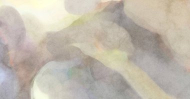 Alkol mürekkebini andıran rahatlatıcı fırça darbelerinin modern resmi. Poster, duvar sanatı, afiş, kart, kitap kapağı veya ambalaj için pastel renkli suluboya resim.