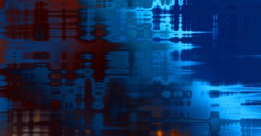 Soyut arkaplan. Yaşlanmış grunge dokusunda geometrik elementler. Farklı renk desenli grafiksel illüstrasyon.