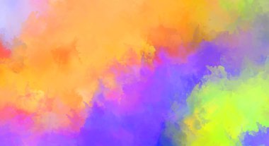 Yaratıcı soyut resim. Artistik fırça darbeleriyle donatılmış. Renkli ve canlı bir illüstrasyon. boyalı sanat.