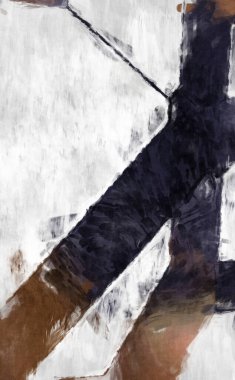 Soyut arkaplanda pürüzlü fırça darbeleri. Fırça boyası. Renkli boya darbeleri. Eşsiz duvar sanatı. Tuvaldeki modern sanat. Renkli çağdaş sanat eserleri. 