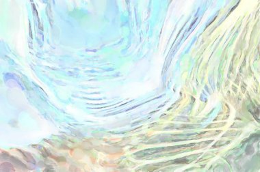 Çağdaş sanat. El yapımı resim. Modern sanat eserleri. Yüzeyde suluboya fırça darbeleriyle resim yapmak. 2D çizim. Sanatsal arkaplan resmi. Tablo üzerinde soyut resim. Renkli doku.