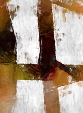 Soyut arkaplanda pürüzlü fırça darbeleri. Fırça boyası. Renkli boya darbeleri. Eşsiz duvar sanatı. Tuvaldeki modern sanat. Renkli çağdaş sanat eserleri. 