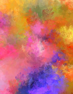 Sanatsal soyut arkaplan. Doku boyalı duvar kağıdı. Boya darbeleriyle yaratıcı bir illüstrasyon. Fırça desenli resim.