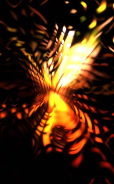 Işık parçacık izleri. Parlayan parçacıkları ve çizgileri olan ışık patlaması yıldızı. Güzel hareketli soyut ışın arkaplanı.