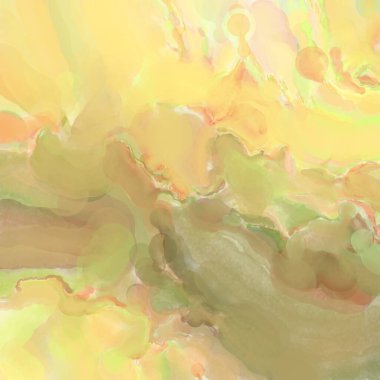 El yapımı sürreal soyut desenli suluboya. Modern sanatsal resim. 2D çizim. Arkaplan boyası karışımı. Yaratıcı duvar sanatı. Çağdaş sanat.