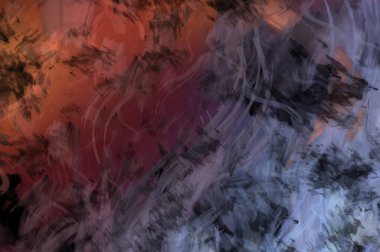 Modern sanat. Taranmış Boyalı Soyut Arkaplan. Fırça darbesi ile boyanmış. Boya darbeleri. 2B Görüntü