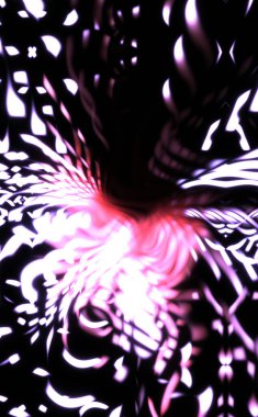 Işık parçacık izleri. Parlayan parçacıkları ve çizgileri olan ışık patlaması yıldızı. Güzel hareketli soyut ışın arkaplanı.