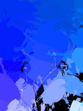 Duvar sanatı Eşsiz ve yaratıcı illüstrasyon. Fırça darbesi ile boyanmış. Renkli fırça darbelerinin soyut arkaplanı. Fırçalanmış canlı duvar kâğıdı. Boyalı sanatsal yaratım.