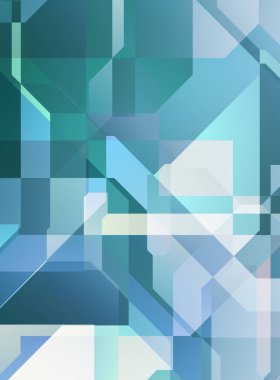 Renkli ve canlı geometrik şekiller katmanları var. Bir teknoloji planının dijital illüstrasyonu. Gelecekçi tasarım şablonu.