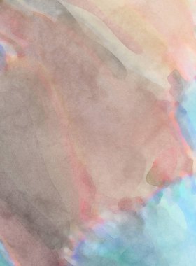 Pastel renklerde suluboya resim. Poster, duvar sanatı, afiş, kart, kitap kapağı ya da ambalaj için rahatlatıcı kompozisyonun yumuşak renkli çizimi. Modern fırça darbeleri resim.