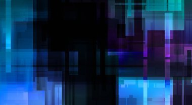 Fütürist soyut geometrik duvar kağıdı. Geometrik renkli şekiller. Dikdörtgen şekilli arka plan. Bir teknolojinin dijital illüstrasyonuName.