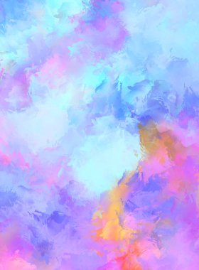 Sanatsal soyut arkaplan. Doku boyalı duvar kağıdı. Boya darbeleriyle yaratıcı bir illüstrasyon. Fırça desenli resim.