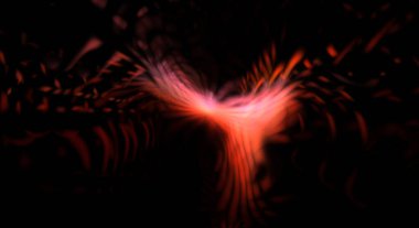 Işık parçacık izleri. Parlayan parçacıkları ve çizgileri olan ışık patlaması yıldızı. Güzel hareketli soyut ışın arkaplanı.