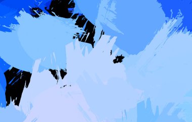 Vahşi fırça darbeleriyle yaratıcı soyut resim. Artistik fırça darbeleriyle donatılmış. Renkli ve canlı bir tasvir. Boyalı sanat.