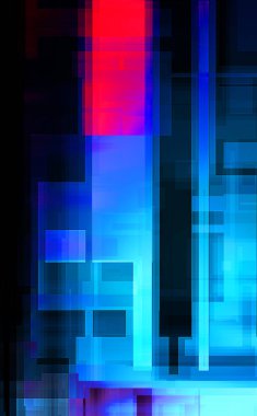 Fütürist soyut geometrik duvar kağıdı. Geometrik renkli şekiller. Dikdörtgen şekilli arka plan. Bir teknolojinin dijital illüstrasyonuName.