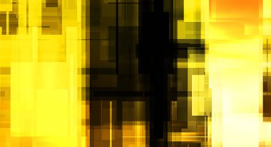 Fütürist soyut geometrik duvar kağıdı. Geometrik renkli şekiller. Dikdörtgen şekilli arka plan. Bir teknolojinin dijital illüstrasyonuName.