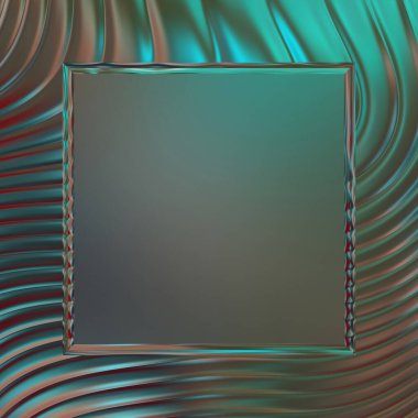 Soyut çerçeveli arkaplan. Renkli, canlı, dalgalı bir duvar kağıdı. Merkezi çerçeveli yaratıcı grafik 2d çizim. Dinamik şekilli modaya uygun sıvı örtüsü.
