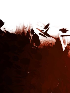 Taranmış Boyalı Soyut Arkaplan. Vahşi kaotik fırça darbeleri. Boya darbeleri. 2D İllüstrasyon. Fırça darbeli resim. 