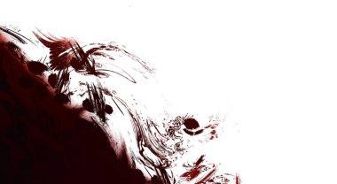 Taranmış Boyalı Soyut Arkaplan. Vahşi kaotik fırça darbeleri. Boya darbeleri. 2D İllüstrasyon. Fırça darbeli resim. 