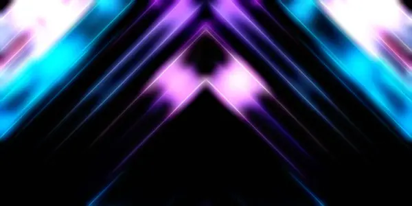 Abstract Shining Geometric Lights Background Fractal Symmetric Graphic Illustration Intersecting — Stock Photo, Image