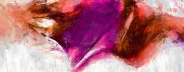 Soyut arkaplanda pürüzlü fırça darbeleri. Fırça boyası. Renkli boya darbeleri. Eşsiz duvar sanatı. Tuvaldeki modern sanat. Renkli çağdaş sanat eserleri. 