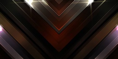 Soyut parlayan geometrik ışıklar arka planda. Fraktal simetrik grafik çizimi. Parıldayan ve parıldayan çubukları kesiştir.