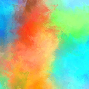 Canlı fırça darbeleriyle boyanmış. Renkli desenli resim. Fırçalanmış duvar kağıdını boya.