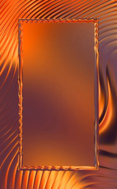 Soyut çerçeveli arkaplan. Renkli, canlı, dalgalı bir duvar kağıdı. Merkezi çerçeveli yaratıcı grafik 2d çizim. Dinamik şekilli modaya uygun sıvı örtüsü.