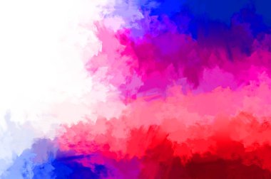 Renkli fırça darbelerinin 2D çizimi. Dekoratif desenli resim. canlı boya desenli arkaplan.