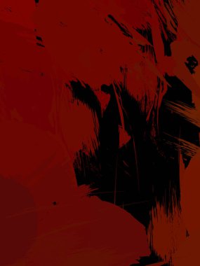 Vahşi fırça darbeleriyle yaratıcı soyut resim. Artistik fırça darbeleriyle donatılmış. Renkli ve canlı bir tasvir. Boyalı sanat.