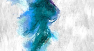 Soyut arkaplanda pürüzlü fırça darbeleri. Fırça boyası. Renkli boya darbeleri. Eşsiz duvar sanatı. Tuvaldeki modern sanat. Renkli çağdaş sanat eserleri. 